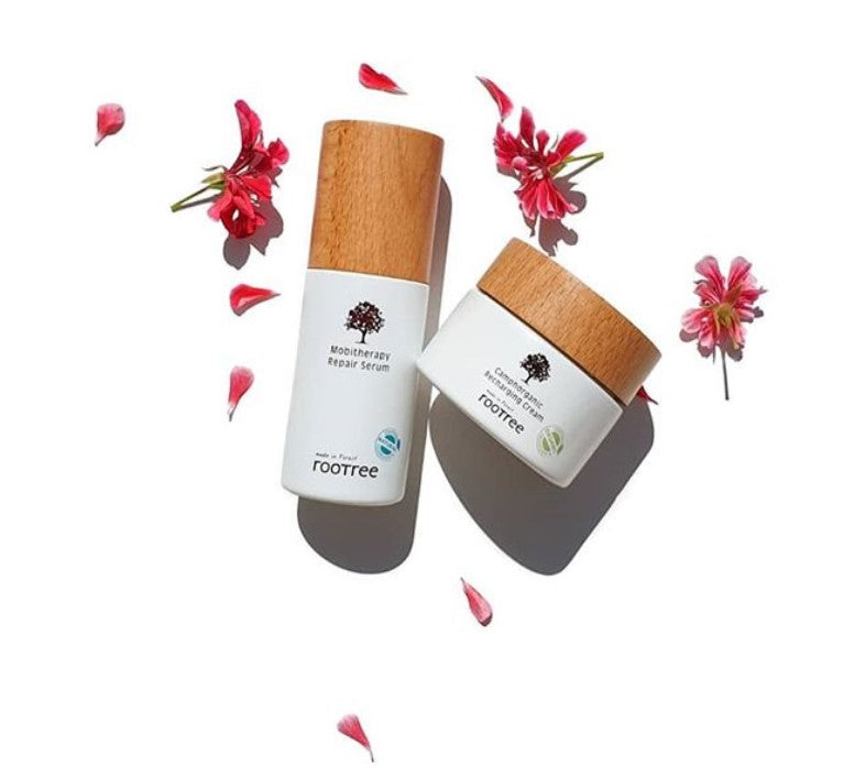 ROOTREE MOBITHERAPY REPAIR SERUM, CAMPHORGANIC RECHARGING CREAM by @sherhearti