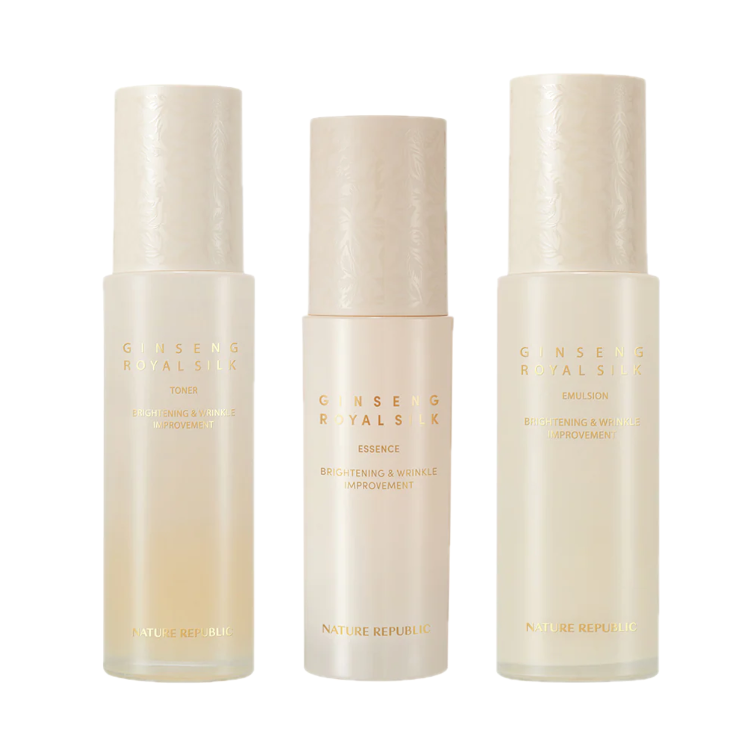 Nature Republic Ginseng Royal Silk Set (Toner+Essence+Emulsion)