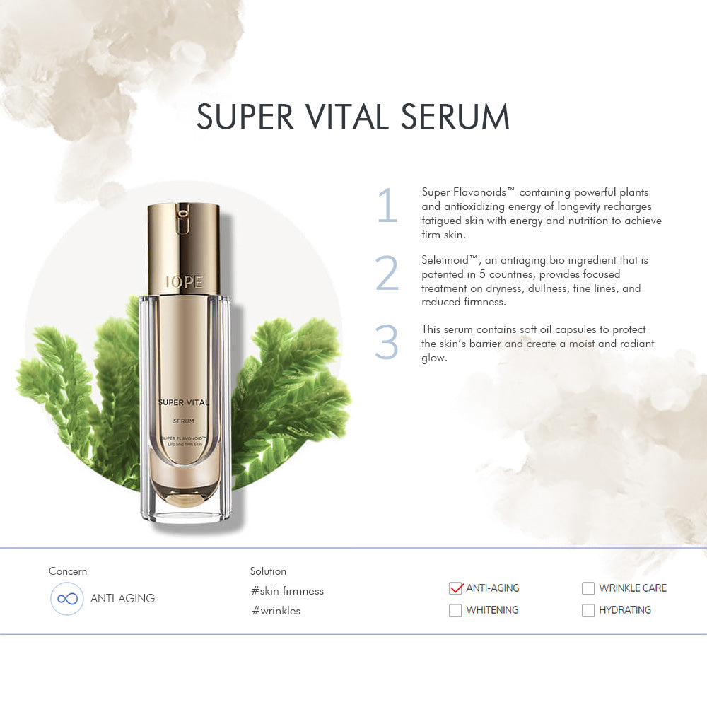 IOPE SUPER VITAL SERUM - Goryeo Cosmetics worldwide shop 